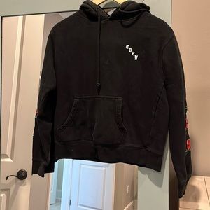 Medium OBEY black sweatshirt with roses on the sleeve